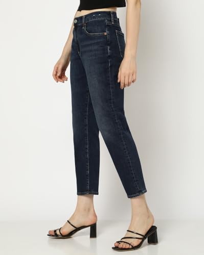 Image of Gap Women Relaxed Fit Mid Rise Heavily Washed Jeans