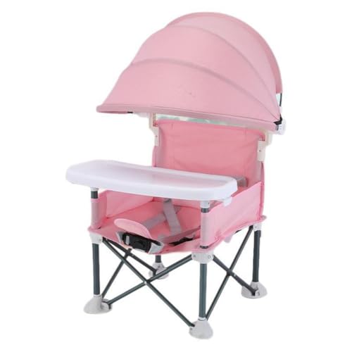 Emidor ベビーダイニングチェア、子供用ダイニングテーブル、ポータブル、軽量、滑り止め、丈夫、安全ベルト、折りたたみ式、ハイベルトデザイン、シート、アウトドアキャンプ、バーベキューピクニック、多機能、屋内、屋外、軽量 (B)