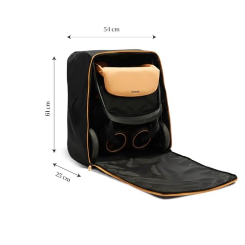 Image of Loopie Stroller Travel Bag | Airport Gate Check Bag | Fits All Strollers and Prams | Water-Repellent | Ideal for Road, Air Travel & Storage | Protects from Dust, Scratches & Damage | Backpack Carry
