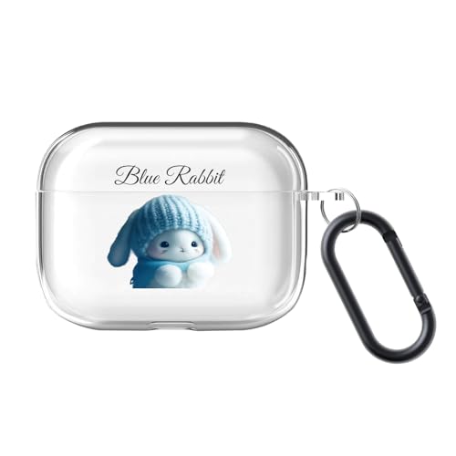 ONLYOU Airpods pro3 �Ή� �P�[�X �E�T�M ���� �l�R TPU �G�A�[�|�b�Y�v��3�P�[�X (AirpodsPro3�p Blue Rabbit)