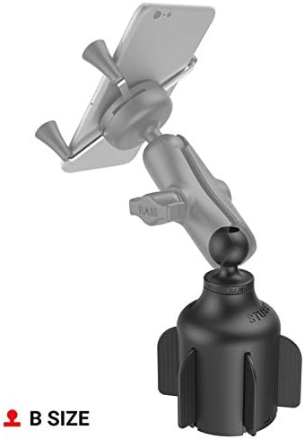 RAM Mounts Stubby Cup Holder Ball Base RAP-B-299-4U with B Size 1" Ball Compatible with Cup Holders 2.57" to 3.5" in Diameter