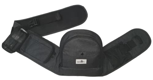 Image of BABYMUST Hip Seat Baby Carrier, Advanced Adjustable Waistband &Various Pockets, Ergonomic Carrier for Newborns to Toddlers up to 66lbs, Black