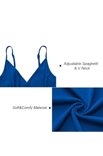 Image of Newshows Women's 2026 Lightweight Summer Wedding Guest Beach Vacation Casual V Neck Split Flowy Maxi Dress
