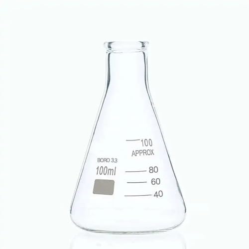 Fiole Erlenmeyer en verre 100 ml pour laboratoires et expériences