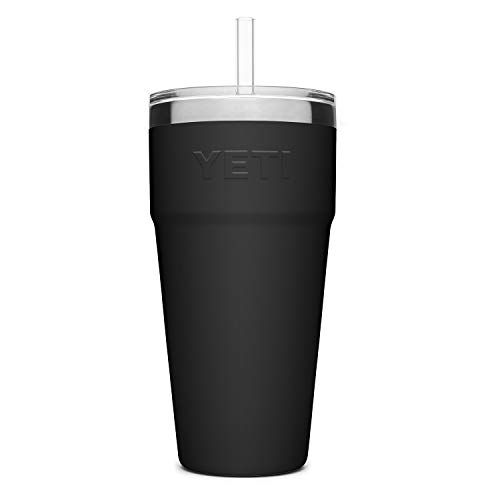 YETI Rambler 26 Oz Straw Cup Black