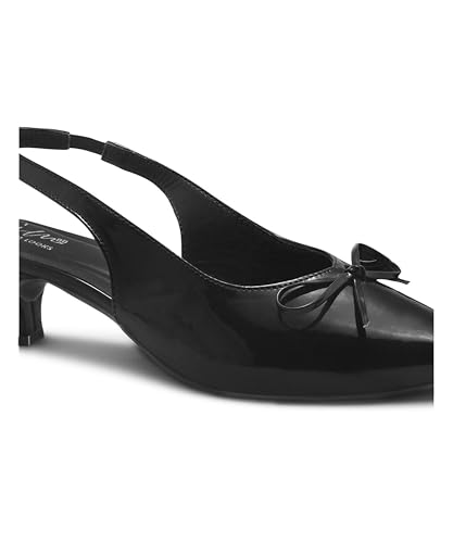 Image of JM LOOKS Low Kitten Heels Women's Pumps Pointed Closed Toe Slingback Elegant Wedding Pumps Heel