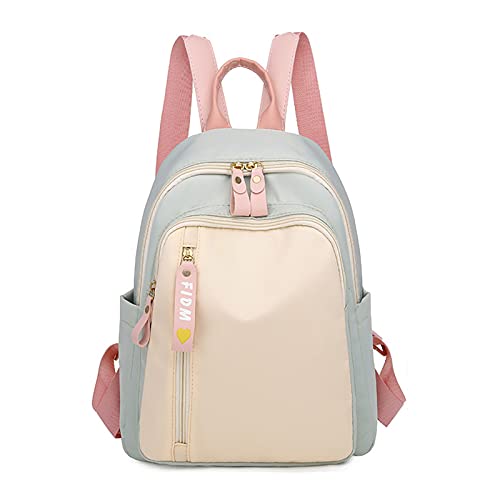 Sac à dos fille en nylon léger vert pour collège et voyage