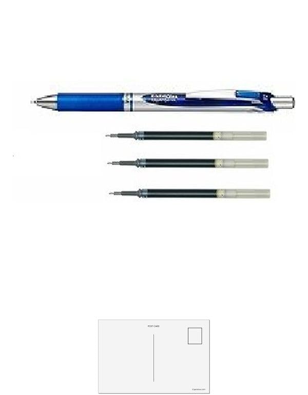 Amazon | ぺんてる エナージェル 0.5mm シルバー軸 青インキ