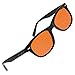 BLU BLCK Blue-Light Blocking Glasses Amber (Orange) Tinted Lens Blocks 100% of Blue/UV Rays