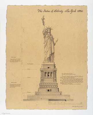 artworkforless com Statue of Liberty New York by Yves Poinsot - 28 x 22 inches - Fine Art