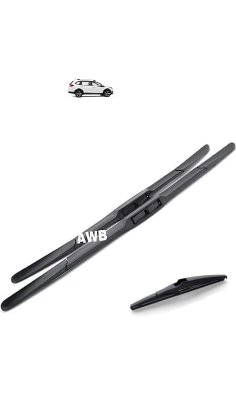 Image of AWB Hybrid Wiper Blades Front + Rear Compatible with Honda BRV (Pack of 3)