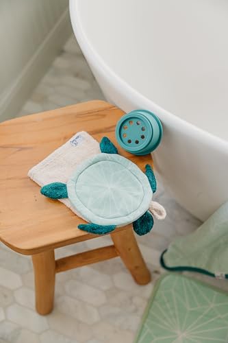Image of Copper Pearl Wash Mitt: Super-Soft Viscose from Bamboo Terry Cloth Exfoliating Mitt, Universal Fit Body Exfoliator Glove with Hanging Loop to Dry, Exfoliating Glove Makes Baby Bath Time Fun - Wade