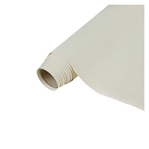 Imitation cuir tissu texturé beige pour réparer un siège abîmé et usé par le temps