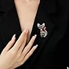 Wendalern Épingle Broche Chat Strass Diamant Cristal Chaton Épingle Émail Animal Classique Chat Épingle De Revers Badges Costume Pull Écharpe Accessoires Bijoux Pour Femmes Animaux De Compagnie #1