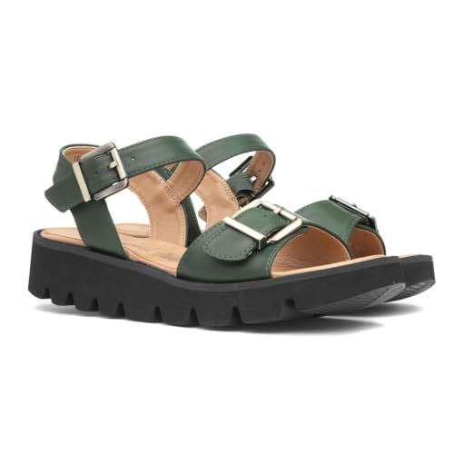 Heavenly Feet Alberta Womens Green Buckle Sandal - Size 6 UK - Green - Image 6
