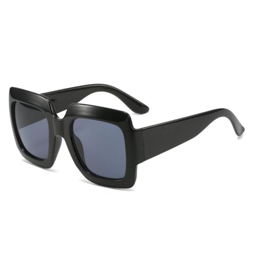 Lunettes de soleil surdimensionnées femmes et hommes avec verres dégradés gris