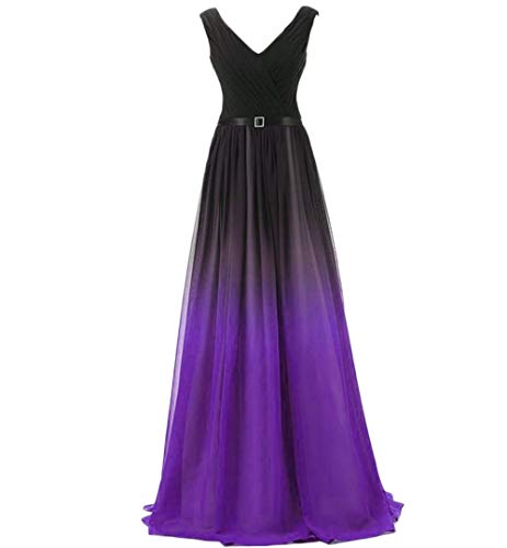Dydsz Women's Ombre Evening Dresses for Weddings Formal Gown Long Prom Party Dress