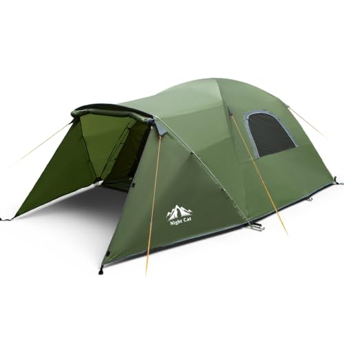 Carpa espaciosa para camping de 4 personas: acomoda colchoneta queen y equipo con vestíbulo miniatura 1
