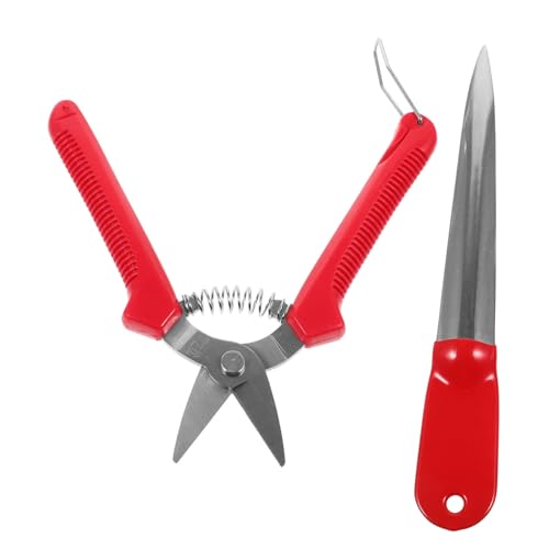 Angoily 1 Juego cuchillo de palanca de cesta tejida cestas canasta para mimbre caña tejido tijera tesoura kit de cestería herramienta de reparación de correas el plastico