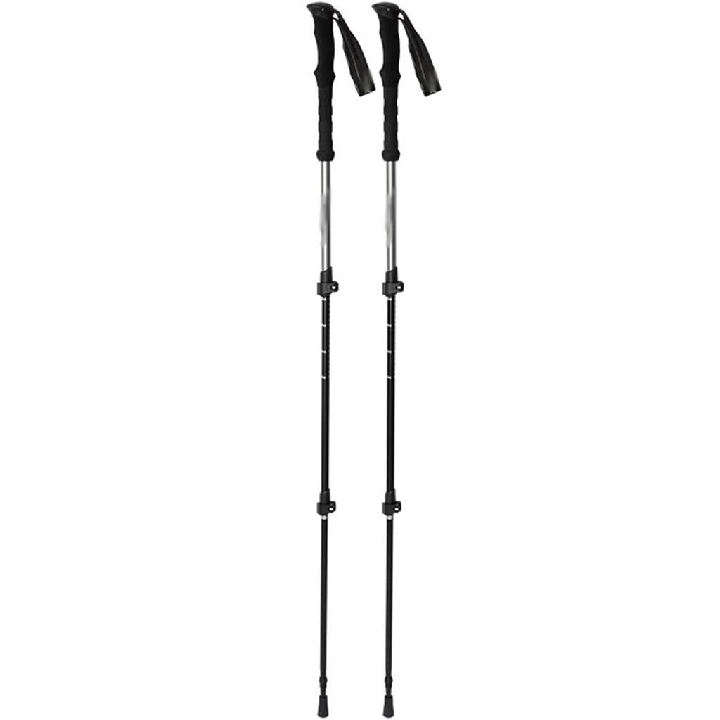 2 Pack Adjustable Trekking Poles, Lightweight Outdoor Adventures Gear, Nordic Walking Sticks, for Men, Women, and Seniors(Gray Color)
