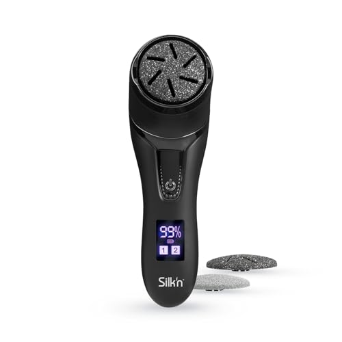 Silk'n Râpe Électrique Pieds Étanche - Ponceuse Puissante Anti-Callosités Avec Système Aspirant et 3 Disques - FreshPedi - Rechargeable - Noir
