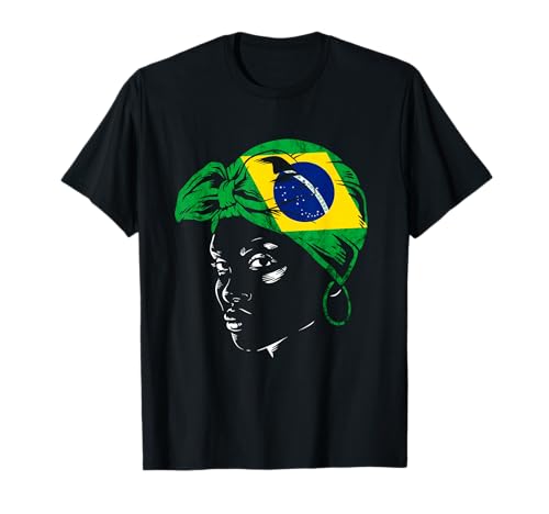Pañuelo para la cabeza de mujer brasileña bandera brasileña Brasil Camiseta