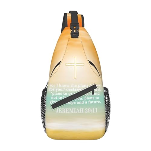 Jesus Bible Shoulder Bag Christian Sling Backpack Daypack Casual Backpack Cross Hiking Bag Bible Backpack