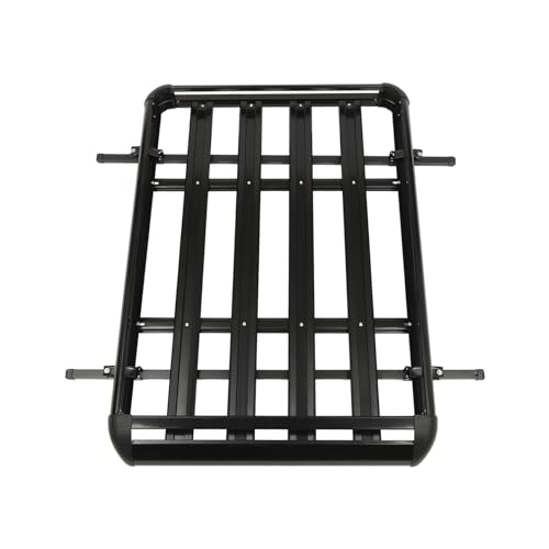 KKVUIIFF Baca de techo universal, 160 x 100 cm, para canasta de aluminio, portaequipajes de coche, hasta 150 kg/330 libras, para modelos SUV con portaequipajes incorporados