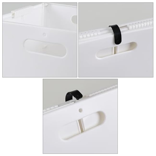 4-Pack Collapsible Plastic Storage Cube Organizer, White Foldable Cube Bins