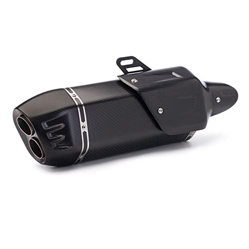 Tuyau d'échappement 51mm grand silencieux 500mm en fibre de carbone véritable