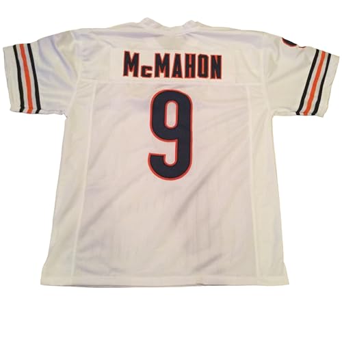 Jim McMahon Custom Jersey Stitched White Football New No Brand/Logos (US, Alpha, Large, Regular, Regular, White)