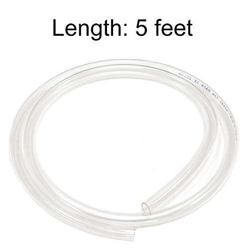 Image of Eastrans 5ft x 1 inch Dia Clear Vinyl Tubing, Flexible Plastic Hybrid Tubing | BPA Free and Non Toxic, UV / Chemical Resistant, Lightweight