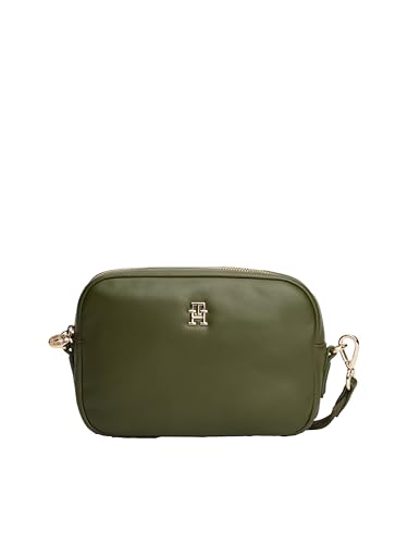 Tommy Hilfiger Bolsa feminina Popette macia para câmera, verde caçador, tamanho único