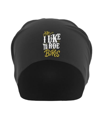 Bonnet souple I Like to Ride Bikes en coton noir pour vos trajets quotidiens