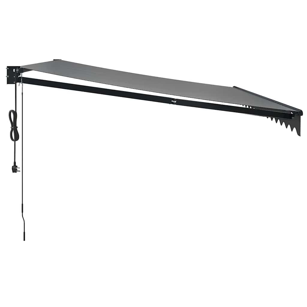 Brokky Toldo Motorizado 4X 3 m Toldo Articulado Eléctrico con Mando a Distancia para Terraza, Jardín-Antracita-4 x 3 m-Marco Antracita