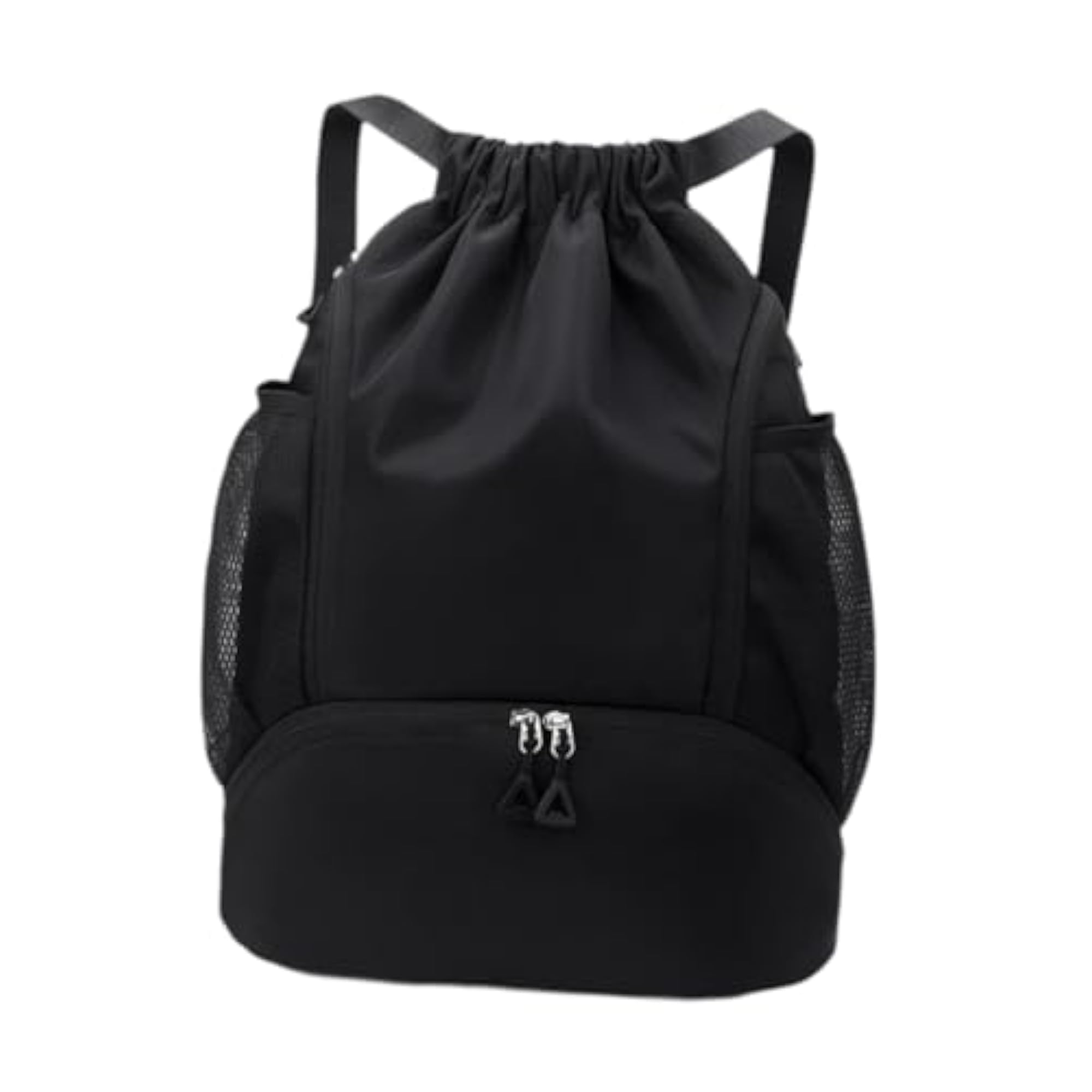 Drawstring Backpack Basketball, Black