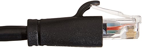 Image of Amazon Basics RJ45 Cat-6 Ethernet Patch Internet Cable, 3 Foot (0.9 m), 200 Count (20 Pack of 10), Black