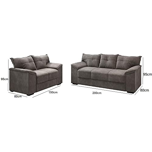 Conjunto Sofá 3 e 2 Lugares Sued Bahamas Flash Estofados