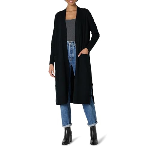 Amazon Essentials Women's Lightweight Duster Length Cardigan Jumper, Black, XXL Amazon Essentials Women's Lightweight Duster Length Cardigan Jumper, Black, XXL
