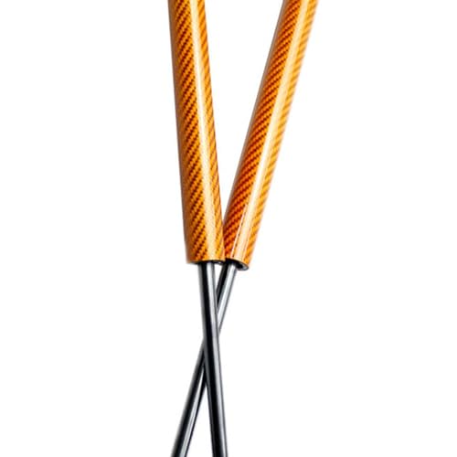Para Chery QQ Ice,Para Cream 2021-2023 Hatchback puerta trasera maletero maletero puntales de gas soporte de elevación amortiguador amortiguadores varilla resorte (fibra de carbono naranja)