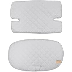Trona Sit Up roba Cojín de Asiento - Funda de Asiento de 2 Piezas para todas Tronas Evolutivas Sit Up - Reductor de Asiento para Sillas de Bebé - Gris