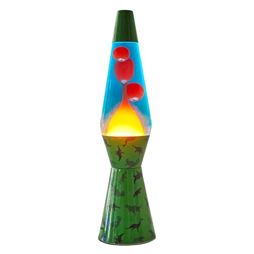 Heritage Kids Dinosaur Printed Base Liquid Volcano Novelty Motion Lamp, 16