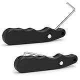 2PCS Hockey Skate Tightener Tool,Foldable Anti-Slip Stainless Steel Skate Lace Tightener for Ice Skates,Skate Laces,Hockey Laces,and Boots, Portable Lace Puller Accessories