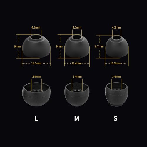 Image of 3 Pairs CCZ ZT01 Silicone Eartips,KINBOOFI Soft Silicone IEM Eartips Earbuds,Ddurability Replacement Earbud Tips for KZ ZST ZS10 PRO ZS10 PRO X AS10 ZSN PRO X ZSN PRO ZS10 PRO2 TANGZU WAN'ER(4559)