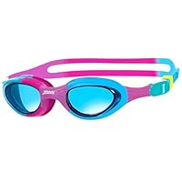 Zoggs Super Seal Kids Swimming Goggles, UV Protection Swim Goggles, Quick Adjust Split Yoke Comfort Strap, Fog Free Clear Swim Goggle Lenses, Zoggs Goggles kids 6-14 years, Pink/Pink/Blue