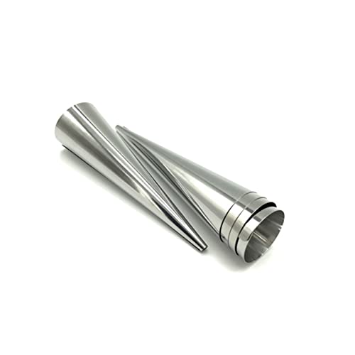 CIYODO 18pcs Stainless Steel Croissant Molds Pastry Cream Horn Tubes for Baking for Croissants Cannoli Desserts Easy to and Reusable Silver