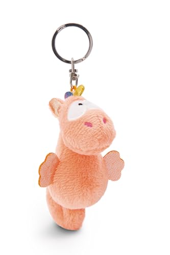 Schlüsselanhänger Seepferdchen Laguna Rainbow 9cm orange - Nachhaltiger Begleiter Kuscheltieranhänger mit Schlüsselring für Schlüsselband, Schlüsselbund & Schlüsselhalter