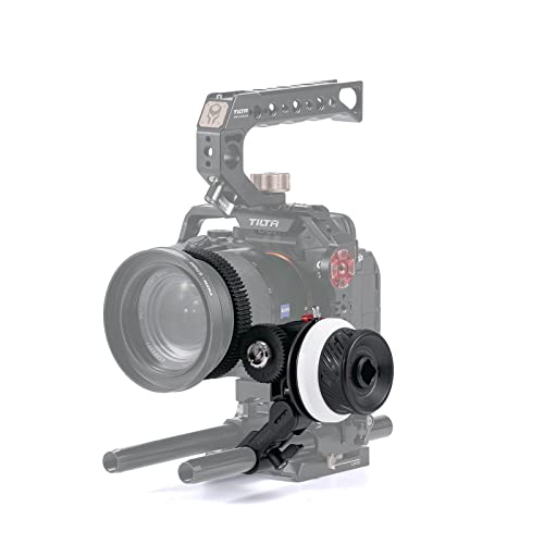 TILTA Pocket Follow Focus mit A/B Marks, Lens Zoom Control für DSLR Mirrorless Cameras, mit 0.8mm Pitched Gear/Gear Ring/15mm Single Rod Holder, Fits Various Sizes Lenses FF-T07 Cover