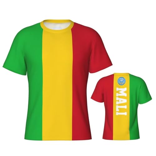 Camisetas Manga Corta Hombre Cuello Redondo Camiseta Bandera De Malí Blusas Regular Fit Mangas Cortas T-Shirts Estrellas A Rayas Casual Verano Camisas Ligero Deporte Camisetas Vacaciones