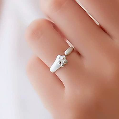 Cute Kitty Ring - Adjustable Open Paw Animal Finger Ring - Lovely Kitten Pet Gift Jewelry for Cat Lovers2